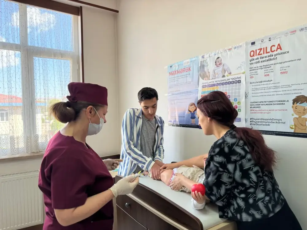 Naxçıvanda 290 uşaq peyvəndə cəlb edilərək immunlaşdırılıb