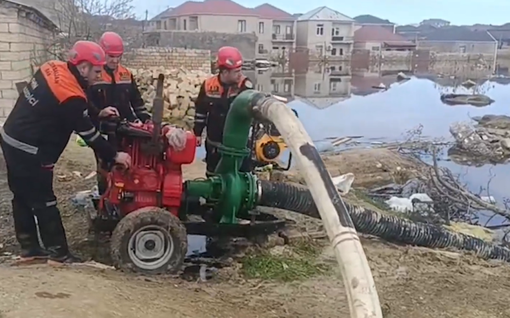 Bu ərazilərdə hələ də suçəkmə işləri həyata keçirilir - VİDEO