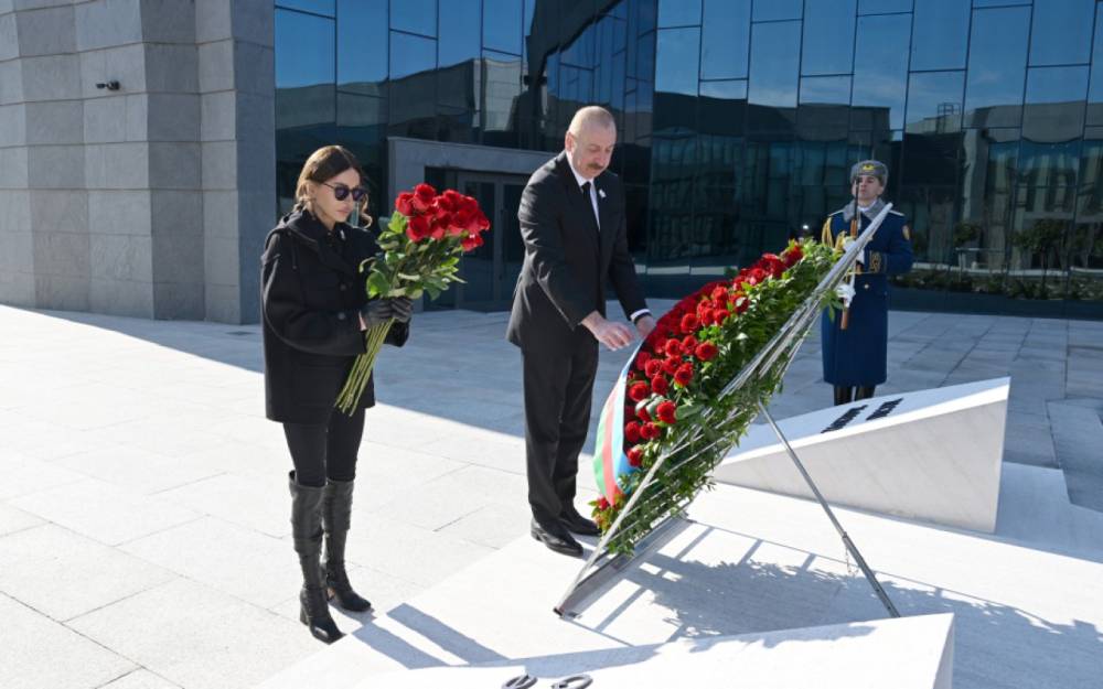Prezident və xanımı Xocalı Soyqırımı Memorialının açılışında - VİDEO