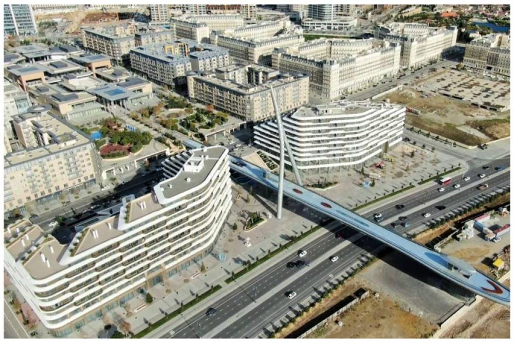 AAYDA: Bakıdakı yeni piyada körpüsü ilə metronun yeni "Ağ Şəhər" stansiyasına keçmək mümkün olacaq