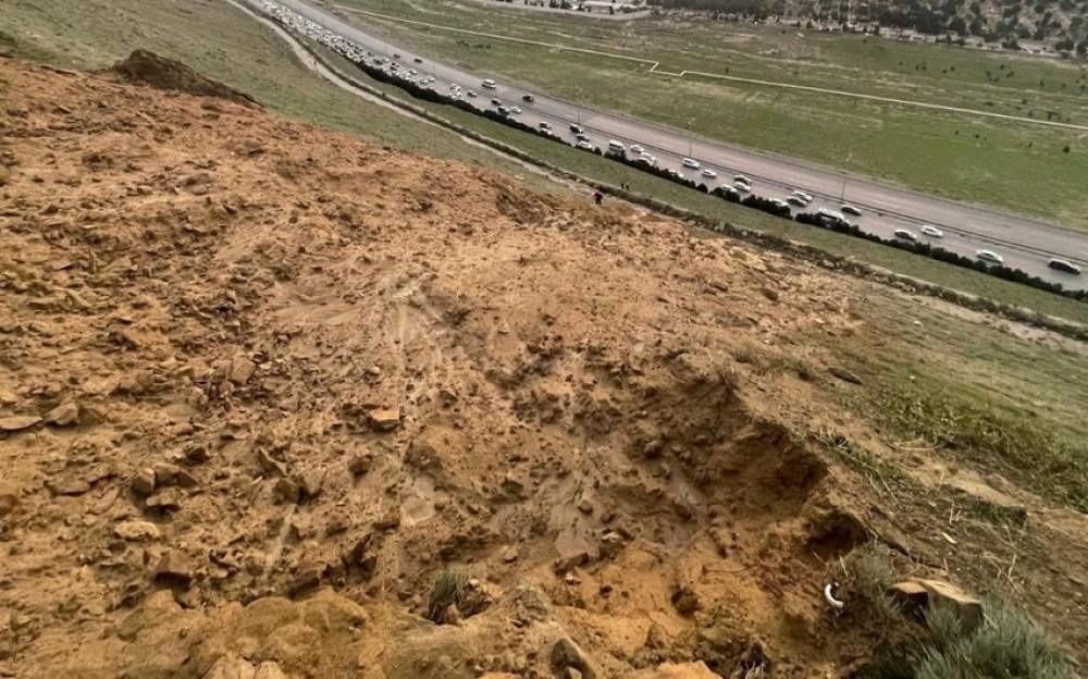 Bakı Kənar Dairəvi yolunda uçqun təhlükəsi aradan qaldırılıb