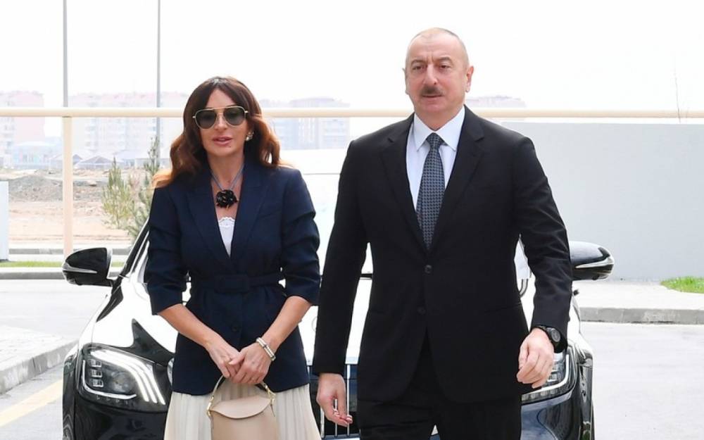 İlham Əliyev xanımı və İtaliya Prezidenti ilə açılışda