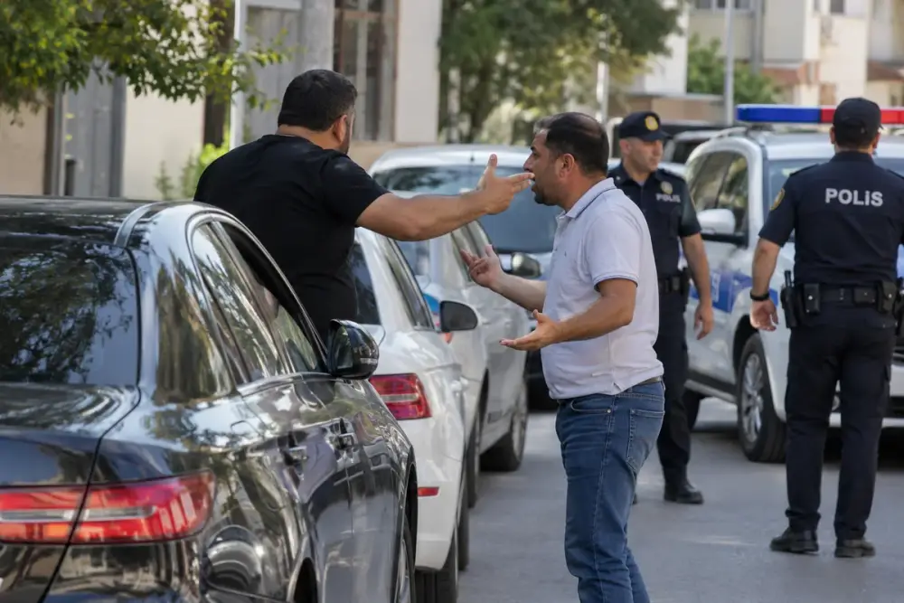 Bakıda iki kişi avtomobili səhv parklamağa görə dalaşdı