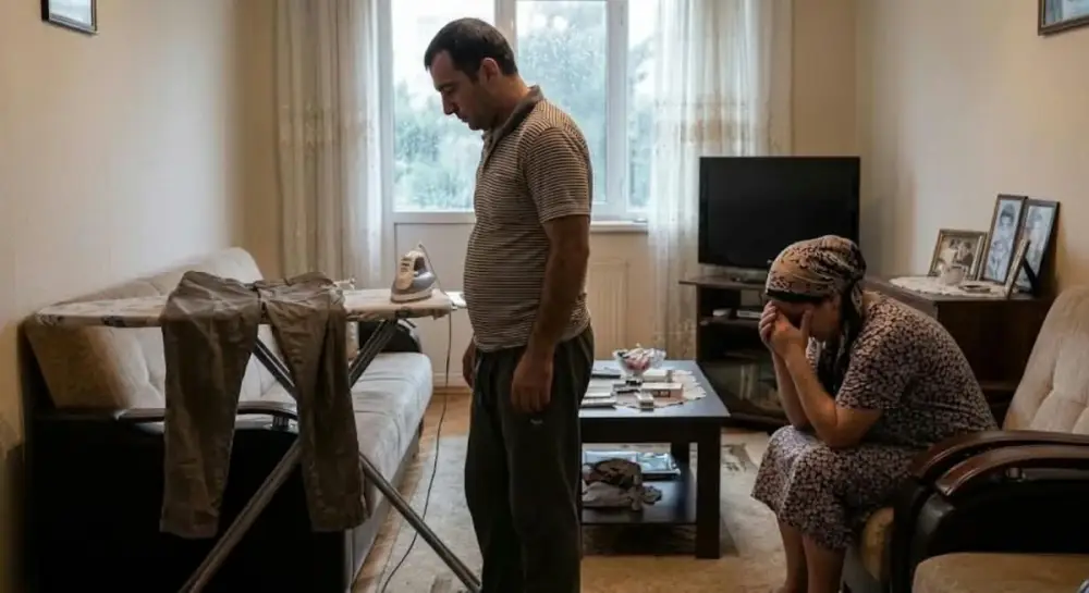 Bakıda kişi şalvarını ütüləməyən arvadını döydü