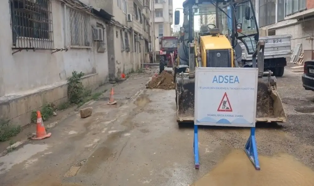 Bakıda su xəttində qəza: əraziyə texnika cəlb edildi